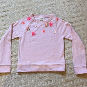 Crewcuts Light Pink Floral Kids Sweatshirt